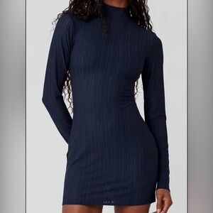 Alo Yoga Euphoria Long Sleeve Dress - Dark Blue Navy XS